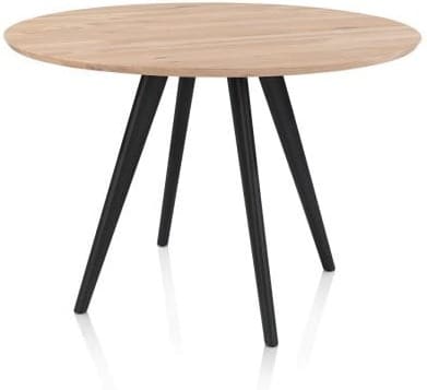 Xooon Arvada bartafel 140 cm rond 4 poot - rough off black Eettafel