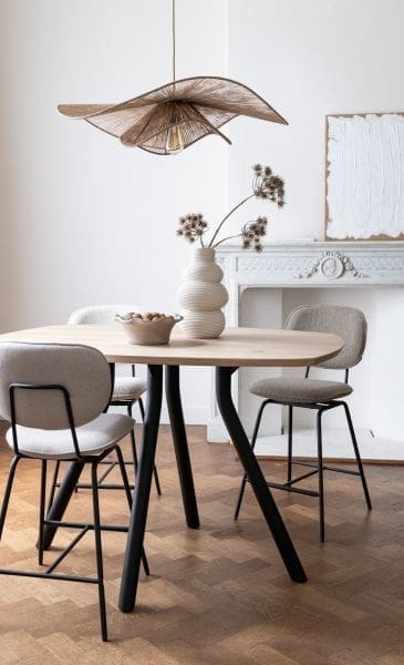 Xooon Arvada eetkamertafel 125 cm rond 4 poot Eettafel