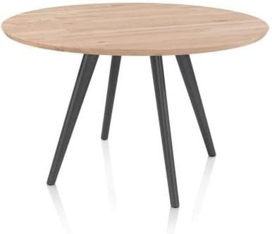 Xooon Arvada eetkamertafel 125 cm rond 4 poot - metal graphite Eettafel