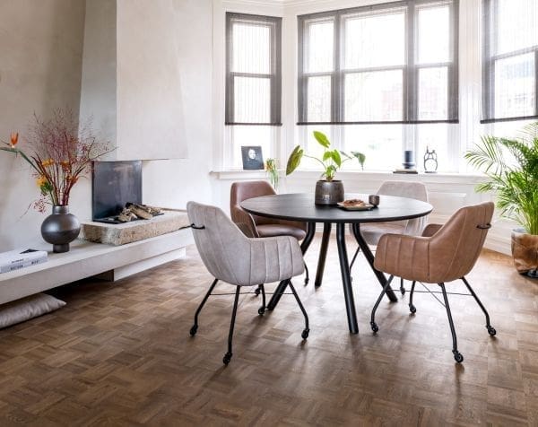 Xooon Arvada eetkamertafel 140 cm rond 4 poot Eettafel