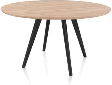 Xooon Arvada eetkamertafel 140 cm rond 4 poot - rough off black Eettafel
