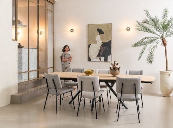 Xooon Novello uitschuiftafel 140 (+ 50) x 100 cm - clay Bruin Eettafel