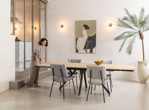 Xooon Novello uitschuiftafel 140 (+ 50) x 100 cm - clay Bruin Eettafel