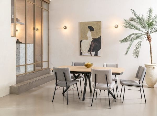 Xooon Novello uitschuiftafel 140 (+ 50) x 100 cm - clay Bruin Eettafel