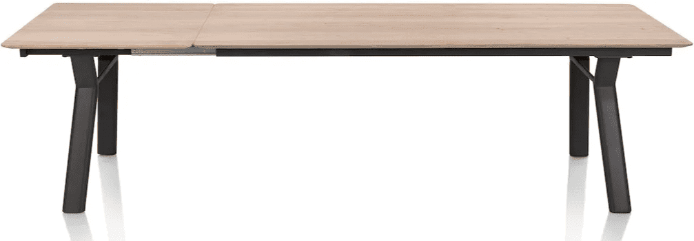 Zamora uitschuiftafel 210(+80cm)x100cm - metaal