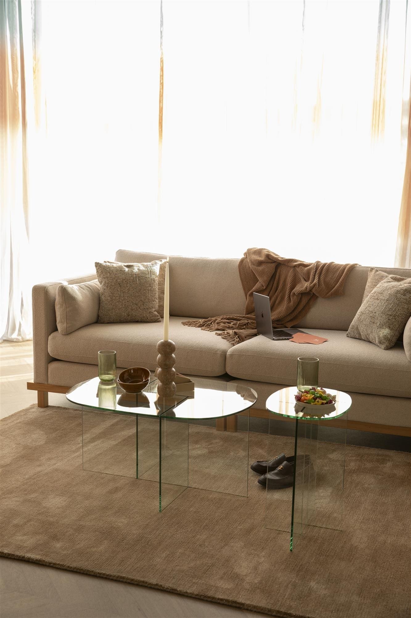 Vloerkleed Luwte 200x300 Beige Zuiver Vloerkleed ZVR1001302