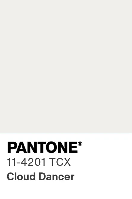 Pantone kleur van het jaar: Cloud Dancer.