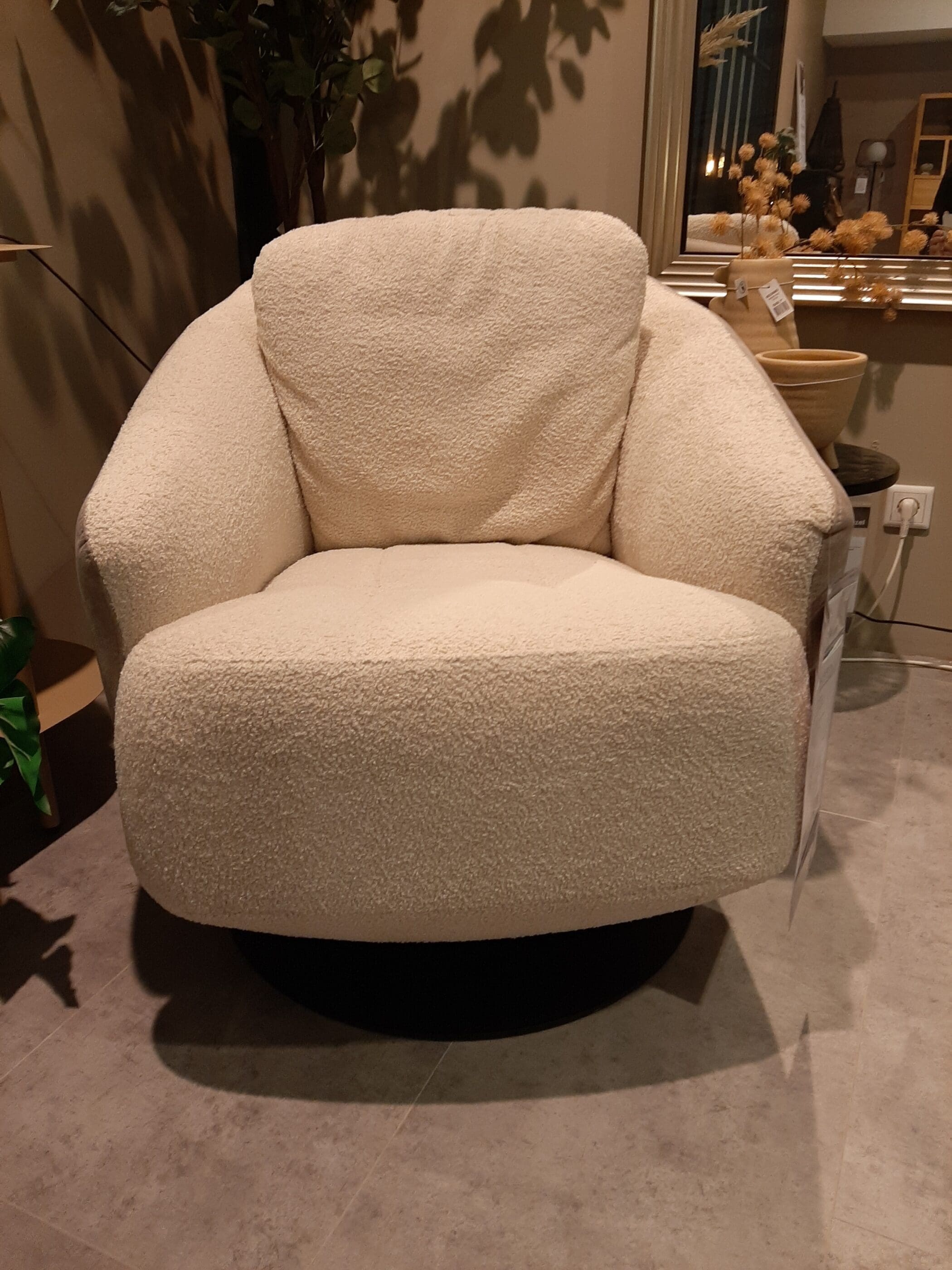 Alberta fauteuil - stof - kiezel **SHOWROOMMODEL** - Afbeelding 2