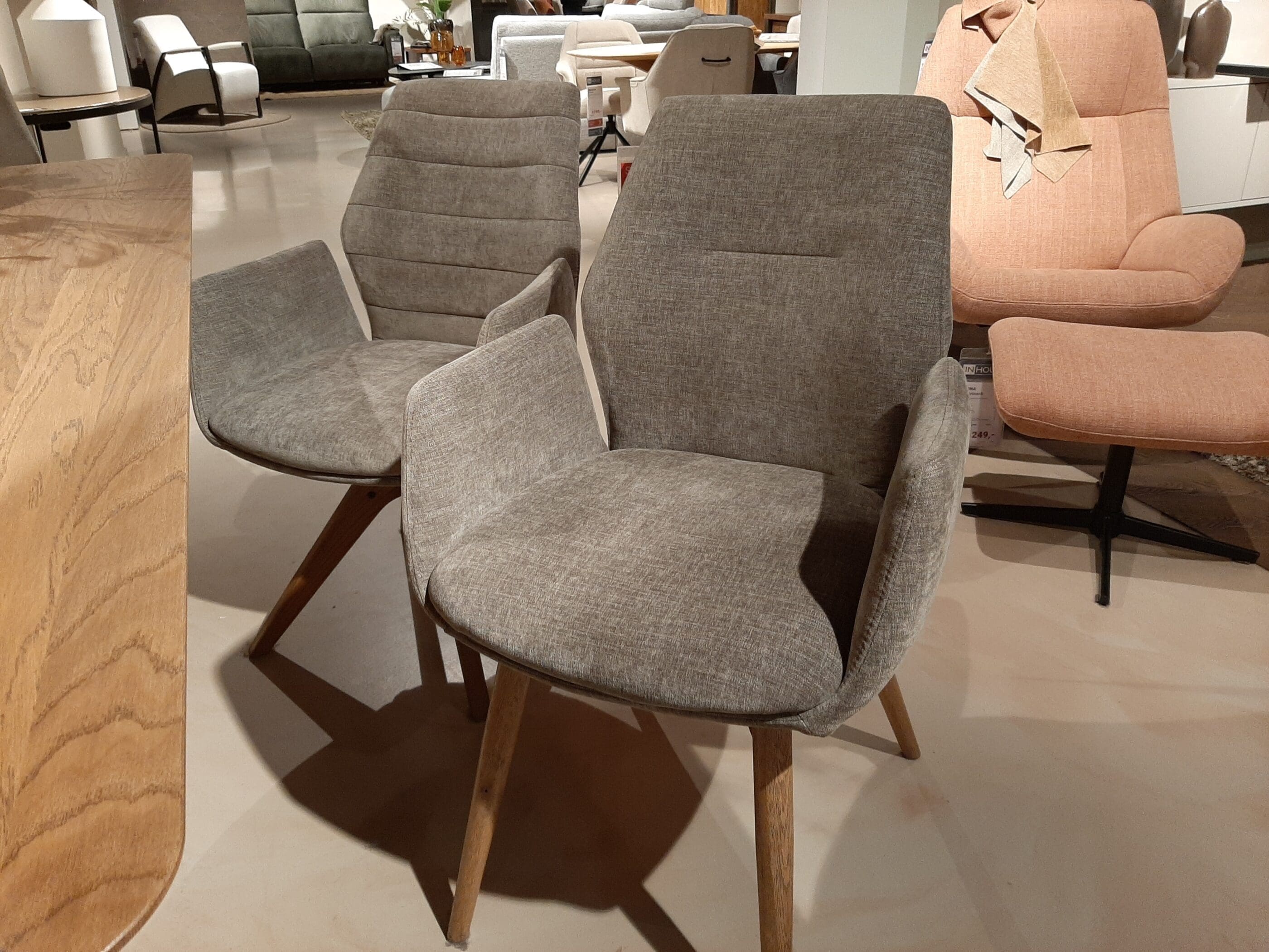Eetkamerstoelen Dayla grijs (set van 6) **SHOWROOMMODEL** - Afbeelding 2