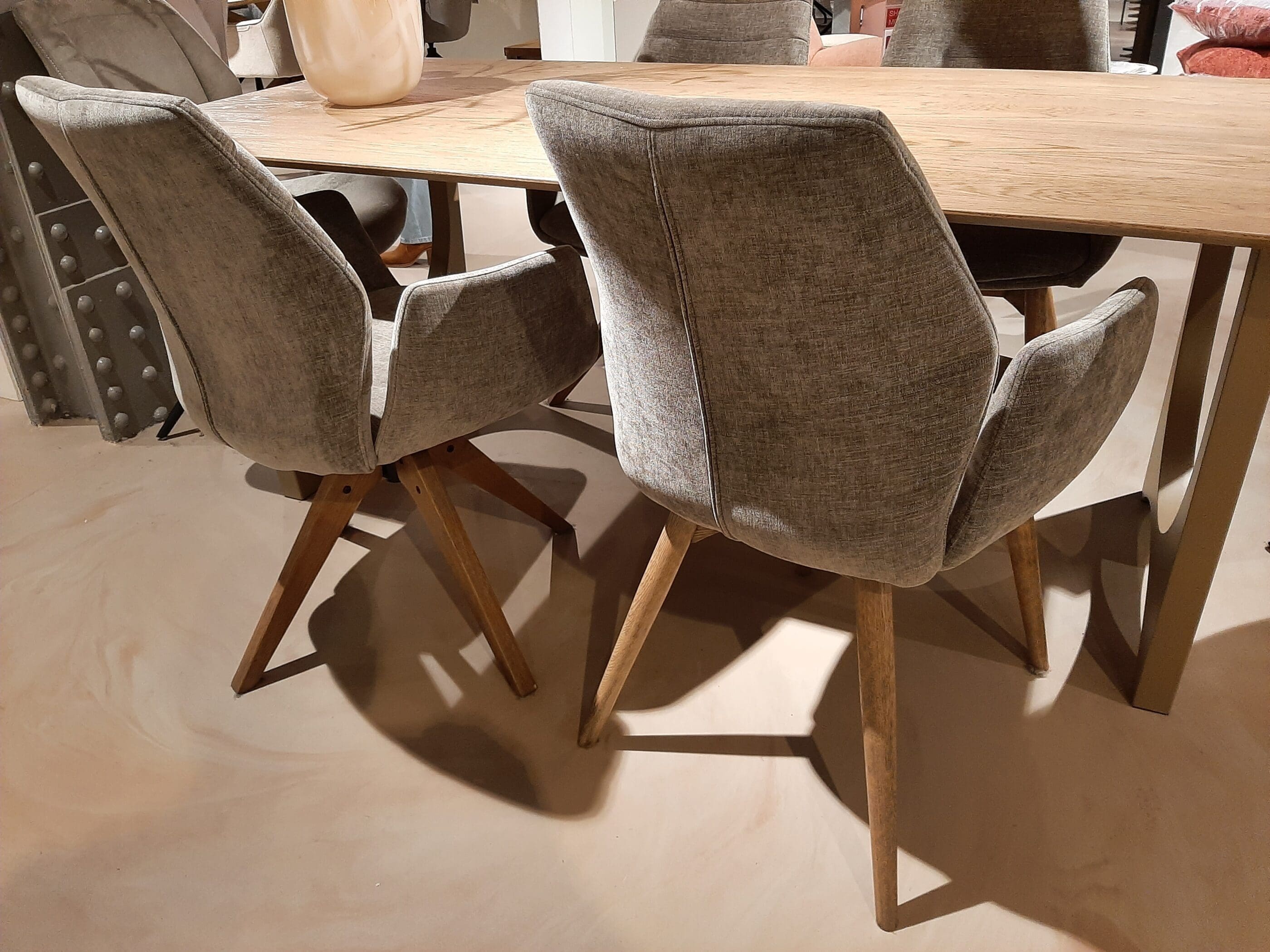 Eetkamerstoelen Dayla grijs (set van 6) **SHOWROOMMODEL** - Afbeelding 5