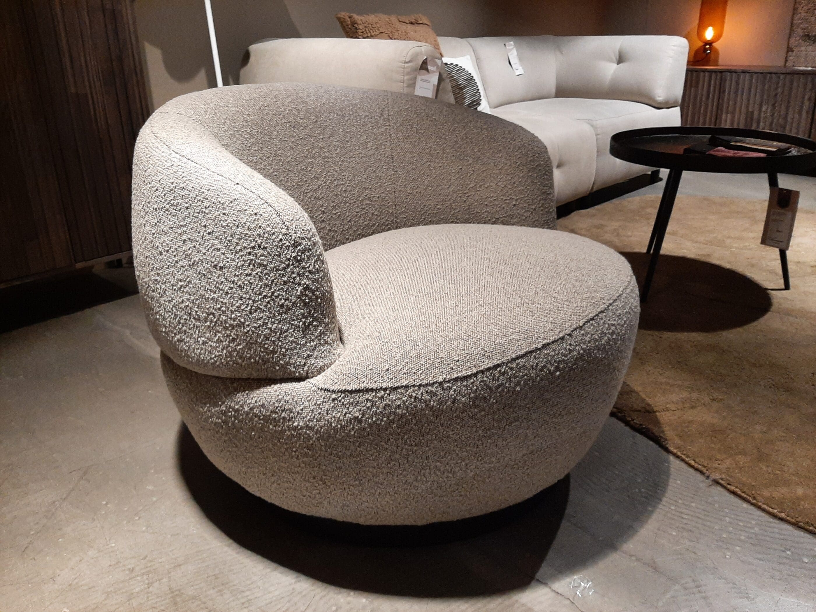 Woolly Draaifauteuil Boucle **SHOWROOMMODEL**