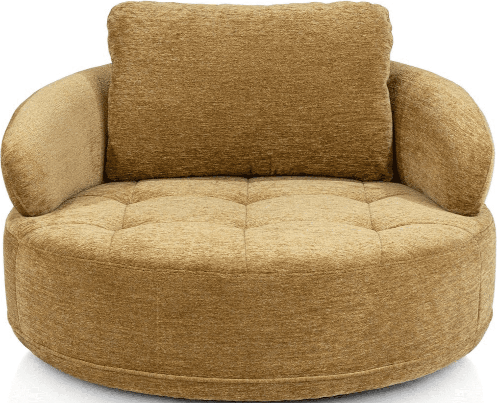 Borgia draaifauteuil - rond 130 cm - okergeel - Afbeelding 2