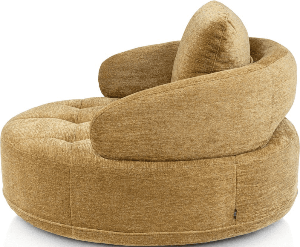 Borgia draaifauteuil - rond 130 cm - okergeel - Afbeelding 3