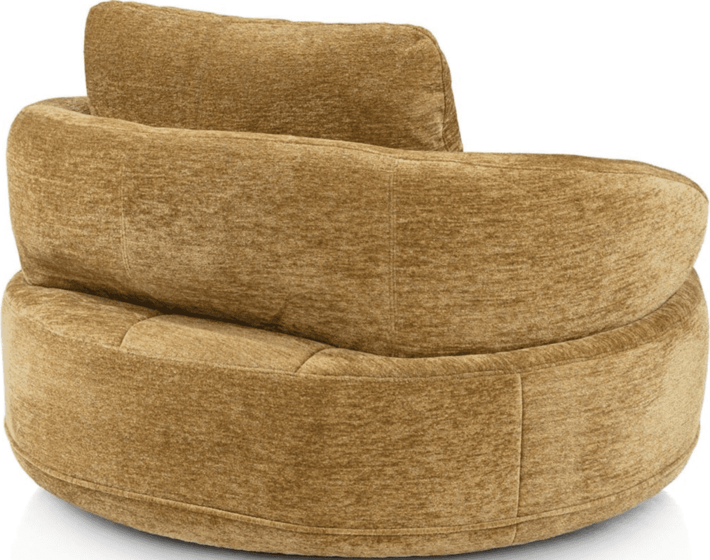 Borgia draaifauteuil - rond 130 cm - okergeel - Afbeelding 4