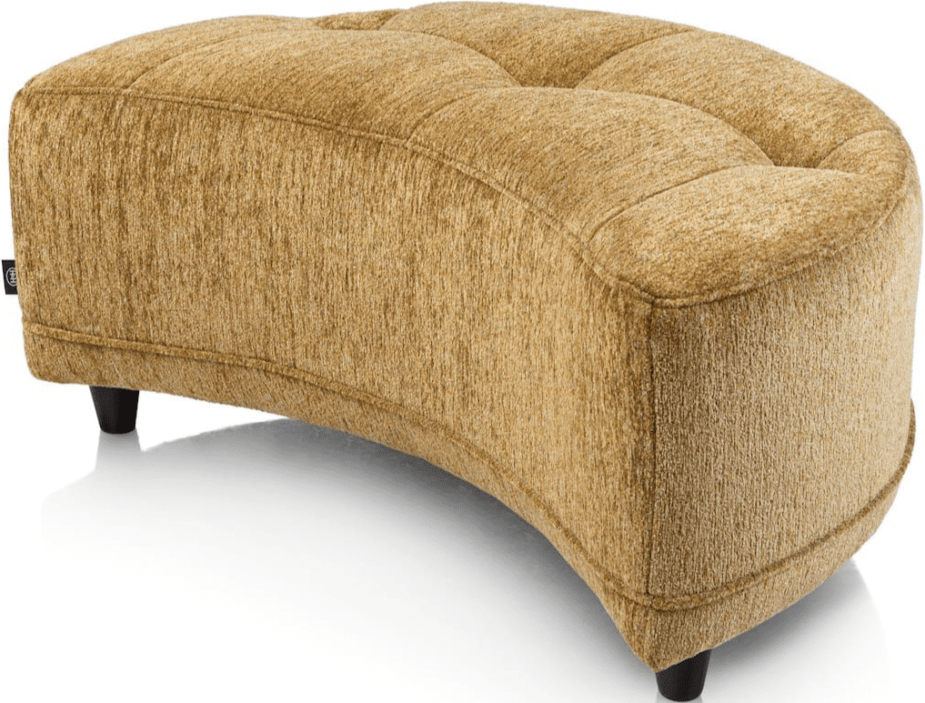 Borgia poef/hocker 90 x 60 cm - okergeel