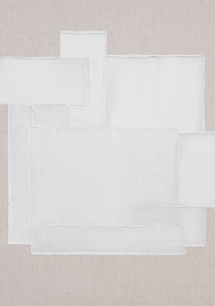 COCO maison Chloe schilderij 120x120cm Beige|Wit Schilderij