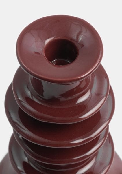 COCO maison Dyon kandelaar h17cm - bordeaux Rood Kandelaar