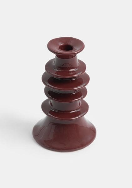 COCO maison Dyon kandelaar h17cm - bordeaux Rood Kandelaar