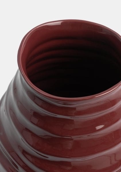 COCO maison Dyon vaas h27cm - bordeaux Rood Vaas