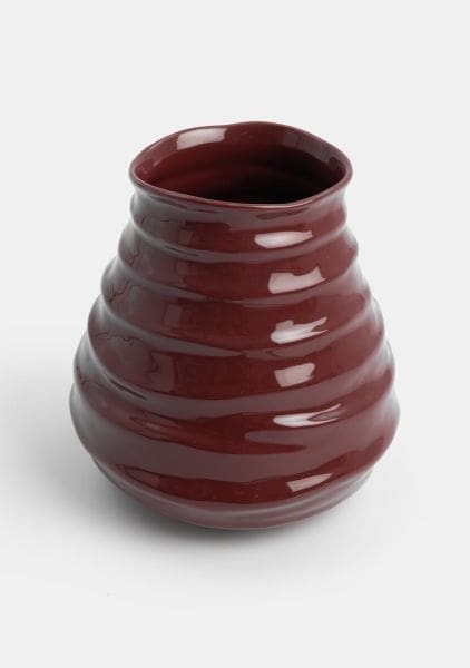 COCO maison Dyon vaas h27cm - bordeaux Rood Vaas