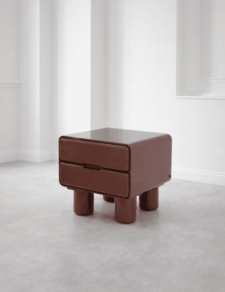 COCO maison Mauro nachtkastje h42.5cm - bordeaux Rood