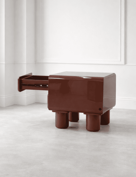 COCO maison Mauro nachtkastje h42.5cm - bordeaux Rood