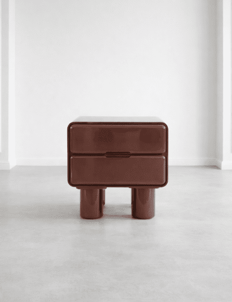 COCO maison Mauro nachtkastje h42.5cm - bordeaux Rood