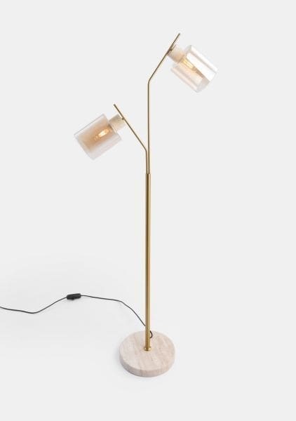 COCO maison Pimmy vloerlamp 2*e27 Beige|Wit Vloerlamp
