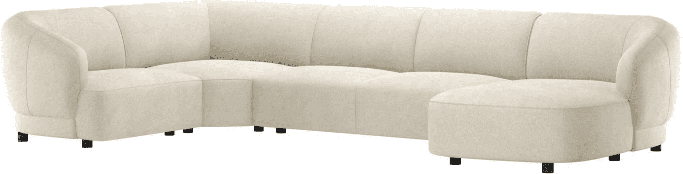 Cervo hoekbank rechts - stof cloudy - beige - Afbeelding 2
