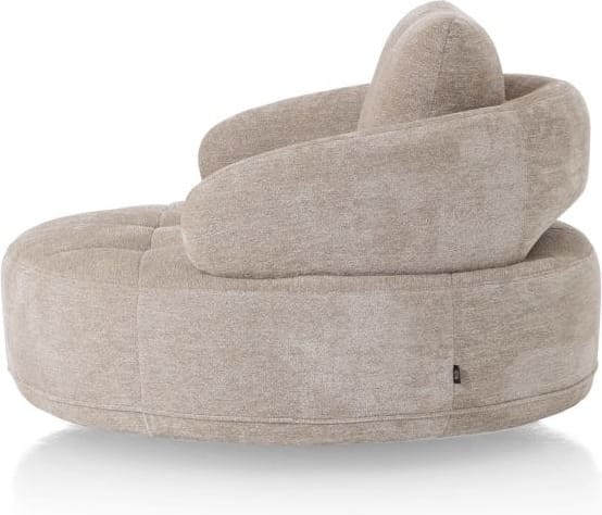 Henders & Hazel Borgia draaifauteuil - rond 130 cm Grijs|Taupe Fauteuil
