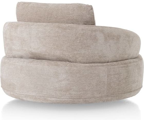 Henders & Hazel Borgia draaifauteuil - rond 130 cm Grijs|Taupe Fauteuil