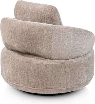 Henders & Hazel Borgia draaifauteuil small - rond 100 cm Grijs|Taupe Fauteuil