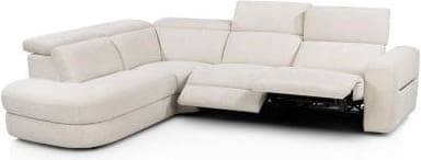 Henders & Hazel Tivoli hoekbank links - stof sevilla Beige|Wit Bank