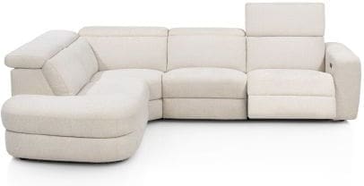 Henders & Hazel Tivoli hoekbank links - stof sevilla Beige|Wit Bank
