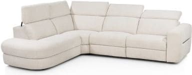 Henders & Hazel Tivoli hoekbank links - stof sevilla Beige|Wit Bank