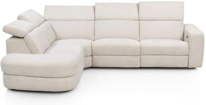 Henders & Hazel Tivoli hoekbank links - stof sevilla Beige|Wit Bank