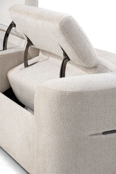 Henders & Hazel Tivoli hoekbank links - stof sevilla Beige|Wit Bank
