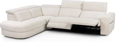 Henders & Hazel Tivoli hoekbank links - stof sevilla Beige|Wit Bank