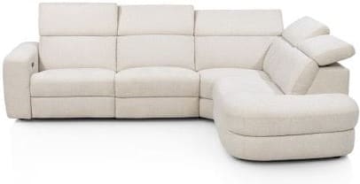 Henders & Hazel Tivoli hoekbank rechts - stof sevilla Beige|Wit Bank