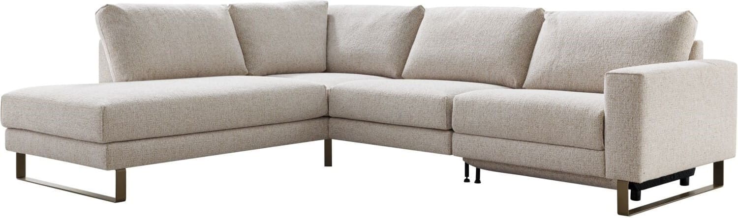 INHOUSE Hoekbank links met relax Levanzo beige Beige Hoekbank