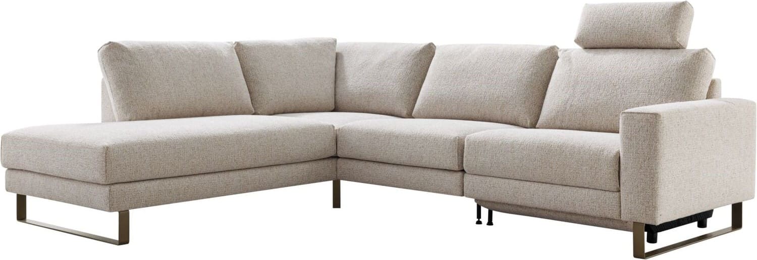 INHOUSE Hoekbank links met relax Levanzo beige Beige Hoekbank