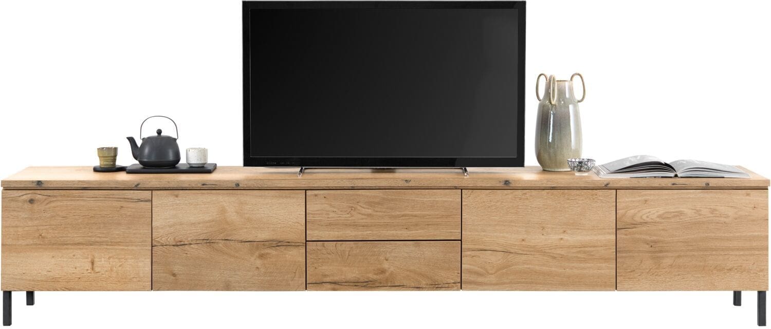 INHOUSE TV-meubel Warani hoog 250 cm naturel Zwart Tv-meubel|Tv-dressoir