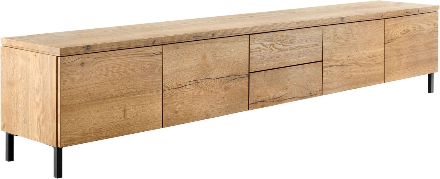 INHOUSE TV-meubel Warani hoog 250 cm naturel Zwart Tv-meubel|Tv-dressoir