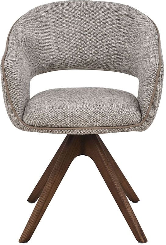LABEL51 Eetkamerstoel Osuma - Beige - Prestige - Walnoot Houten Frame Beige Eetkamerstoel