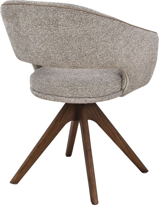 LABEL51 Eetkamerstoel Osuma - Beige - Prestige - Walnoot Houten Frame Beige Eetkamerstoel
