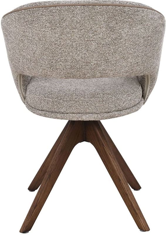 LABEL51 Eetkamerstoel Osuma - Beige - Prestige - Walnoot Houten Frame Beige Eetkamerstoel