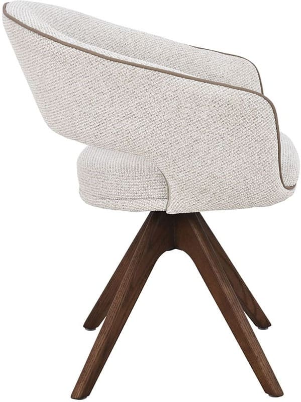 LABEL51 Eetkamerstoel Osuma - Naturel - Prestige - Walnoot Houten Frame Naturel Eetkamerstoel