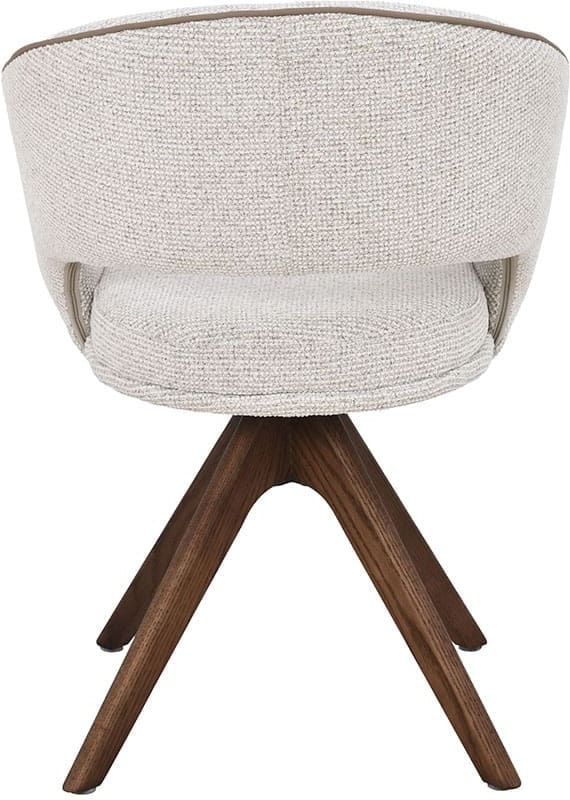 LABEL51 Eetkamerstoel Osuma - Naturel - Prestige - Walnoot Houten Frame Naturel Eetkamerstoel