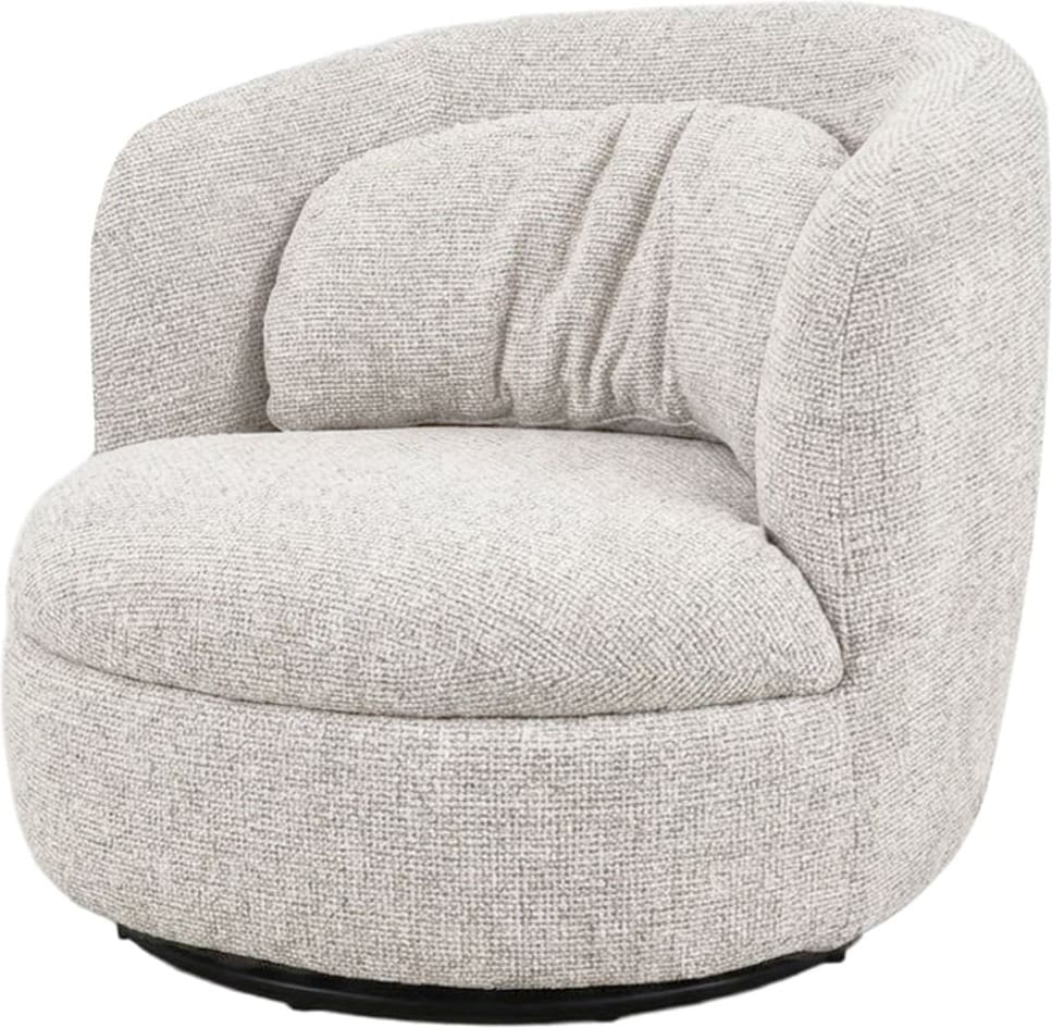 Livingfurn Fauteuil Britt Beige Beige|Wit Fauteuil