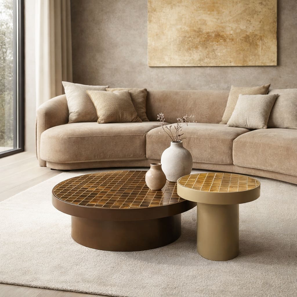 Livingfurn Salontafel Brix Tylo Brown 80cm Bruin Salontafel